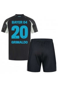 Bayer Leverkusen Alejandro Grimaldo #20 Jalkapallovaatteet Lasten Kolmas peliasu 2024-25 Lyhythihainen (+ Lyhyet housut)